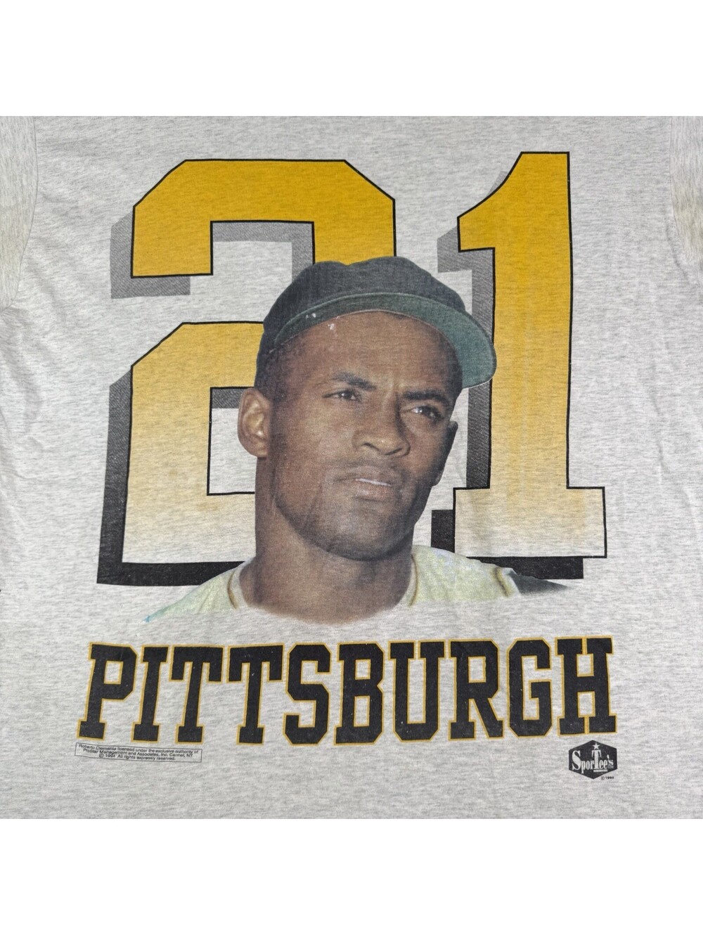 Roberto Clemente Vintage T Shirt 1994 Pittsburgh Pirates Single Stitch Size XL - Picture 2 of 15